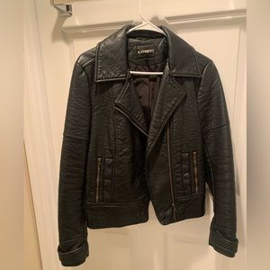 Express black leather jacket barely worn